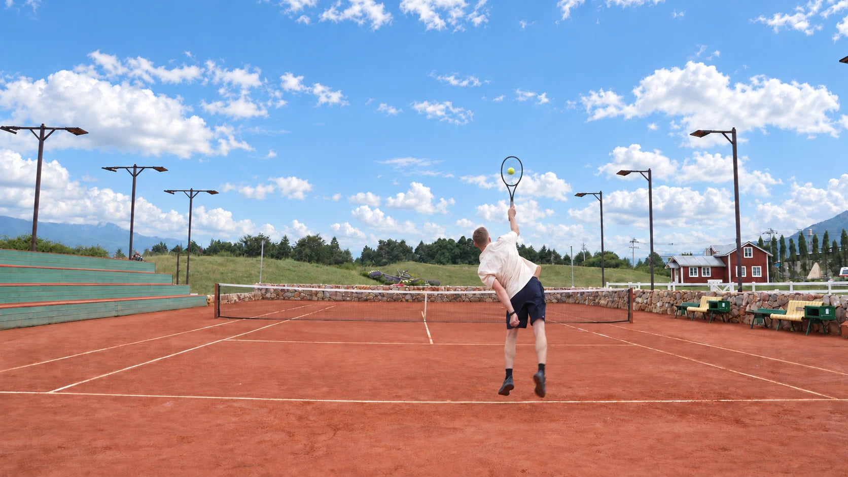 Serve contact: contact shifts too far behind you